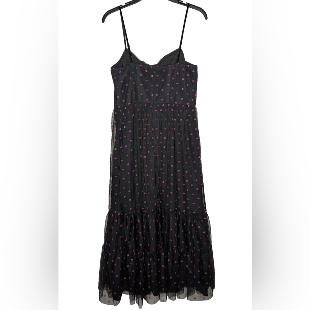 Betsey Johnson Black Dress with Pink Polka Dots - Picture 9 of 9